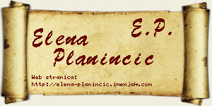 Elena Planinčić vizit kartica